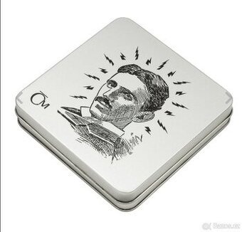 Sběratelská plechová etue na čtyři mince "Nikola Tesla"
