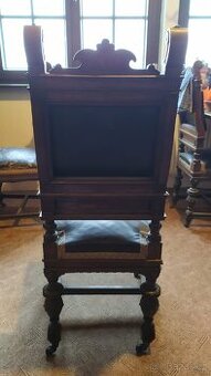 Starožitné kožené židle