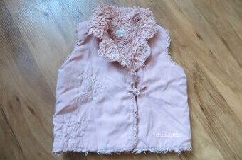 dívčí sv. růžová vesta - rocha. little rocha - 98/104