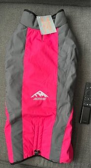 Obleček pro psa sněženka lux šedo - malina zateplená 60 cm