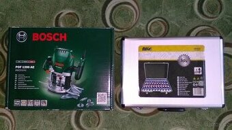 Prodám horní frézku Bosch POF 1200 AE + sadu fréz 50 kusů