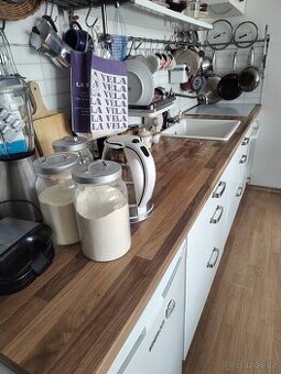 Pracovní deska+dřez+vod.baterie+ind.varná deska bílá