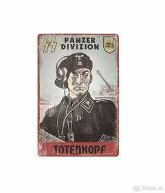 plechová cedule: 3. SS-Panzerdivision „Totenkopf“