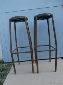 Barovky pár, barové židličky, sedačky kovové čaloun za 500 k - 1