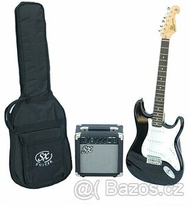 SX SE1 kytarový pack - kytara STRATOCASTER + KOMBO, pouzdro - 1