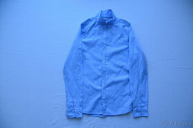 Světle modrá košile s dlouhým rukávem 164