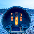 Zahradní sudová sauna 3M s předsíní