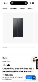 Samsung Side-by-Side 655 ℓ RS62DG5003B1