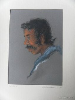 Studie muže s knírem.