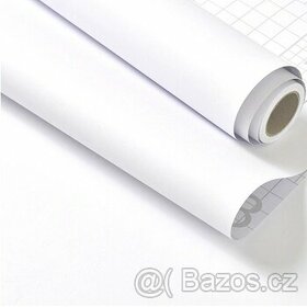 Design Fix 0055A matná bílá samolepící tapeta v šířce 45 cm