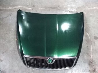 Škoda Octavia 2 kapota+maska zelená metalíza 9570 octavia i