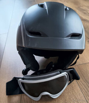helma na lyže/snowboard vel. M/L 56-59 s brýlemi