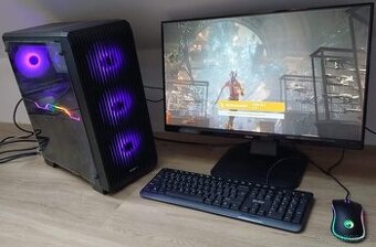 Herní PC s 5600X, RTX 3070 a 24" 180Hz FreeSync HDR LCD