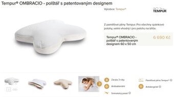 Nový, nerozbalený polštář TEMPUR® Ombracio