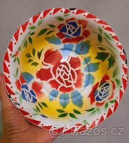 Smaltovaná retro miska