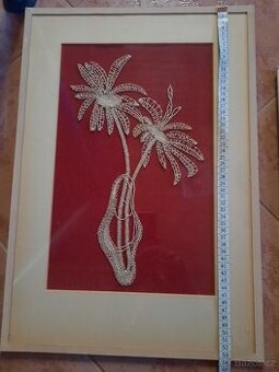 paličkovaný obraz - květiny