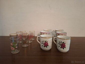Prodám starožitné hrníčky Madein Scehoslovakia,skleničky