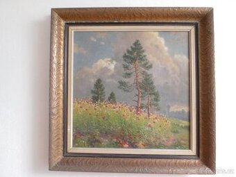 Obraz krajina s Borovicemi, Fr. Čech