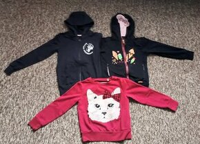 dívčí mikina 3ks, vel. 122/128