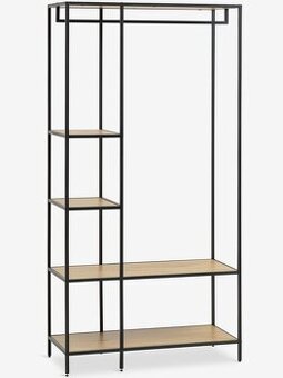 Stěna do chodby TRAPPEDAL zlatý dub / černá