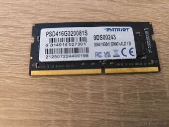 Paměť RAM do notebooku DDR4 16GB