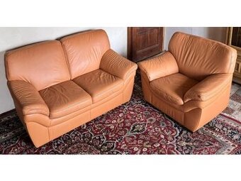 Kožená sedací souprava 2+1, 3202