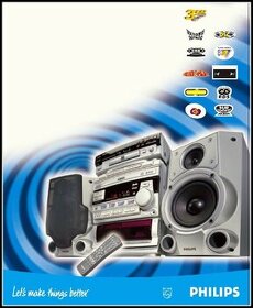 Philips FW 910SR CD-rekordér + 3 CD měnič Mini Hi-Fi systém