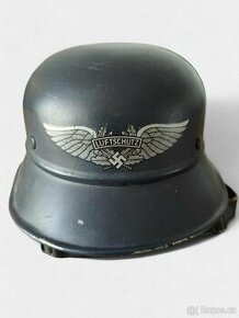 Original 2WW Německá helma Luftschutz
