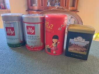 Dozy kovove kava, caj. Pro sberatele.