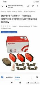 Brzdové destičky Brembo P24166 N