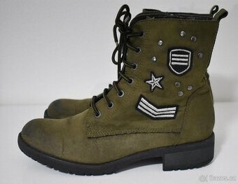 Dámské kotníkové boty (khaki), vel. 38