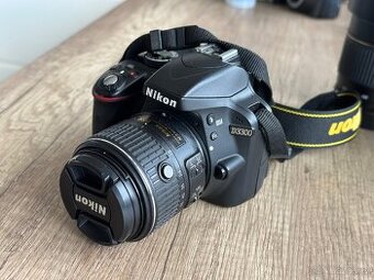 NIKON D3300 3 x OBJEKTIV 2 x BATERIE 5287 SNÍMKŮ