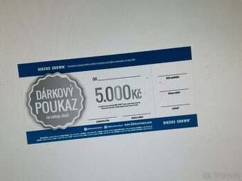 Prodám/ vyměním poukaz do Bikers crown 5000 za 4000 Kč