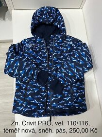 Zimní bundy na kluka - 110/116/122 + mikiny, trička atd.