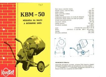 Prodám míchačku Kovobel