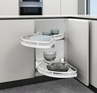 Rohová police výsuvná typu ledvinka LEVÁ 800