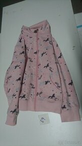 mikina růžová s koníky 110