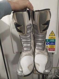 Bílé motorkářské boty vysoké silniční DIADORA EAGLE FX