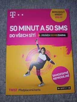 Prodám předplacenou SIM kartu T-Mobile