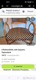 Nové ratanové křeslo