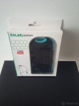 Solární powerbanka, vodotěsná solární nabíječka 10000 Mah,