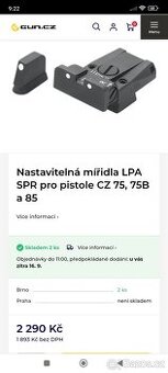 Mířidla cz 75