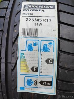 1 kus nové letní pneumatiky Bridgestone 225/45/17