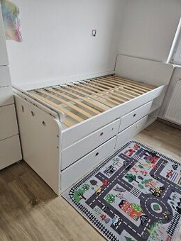 Dětská jednolůžková postel Släkt Ikea vč. roštu a matrace