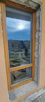 Dřevěné eurookno Dvojsklo FIX 80x198