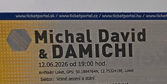 2x vstupenky na Michala Davida