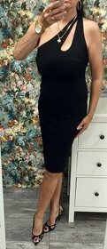 Luxusni Zara černé sexy šaty / prsa 2x 46-53 / nové 44,90eur