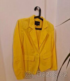Dámské letní žluté sako sáčko vel M 10 jako nové zářivé