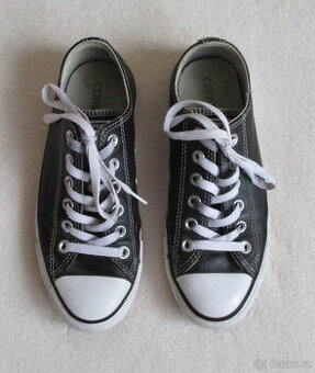 Kožené tenisky Converse černé nízké 37,5