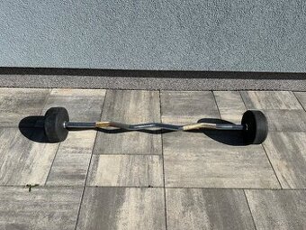 FIT PLUS obouruční EZ činka pevná 30 kg - 1